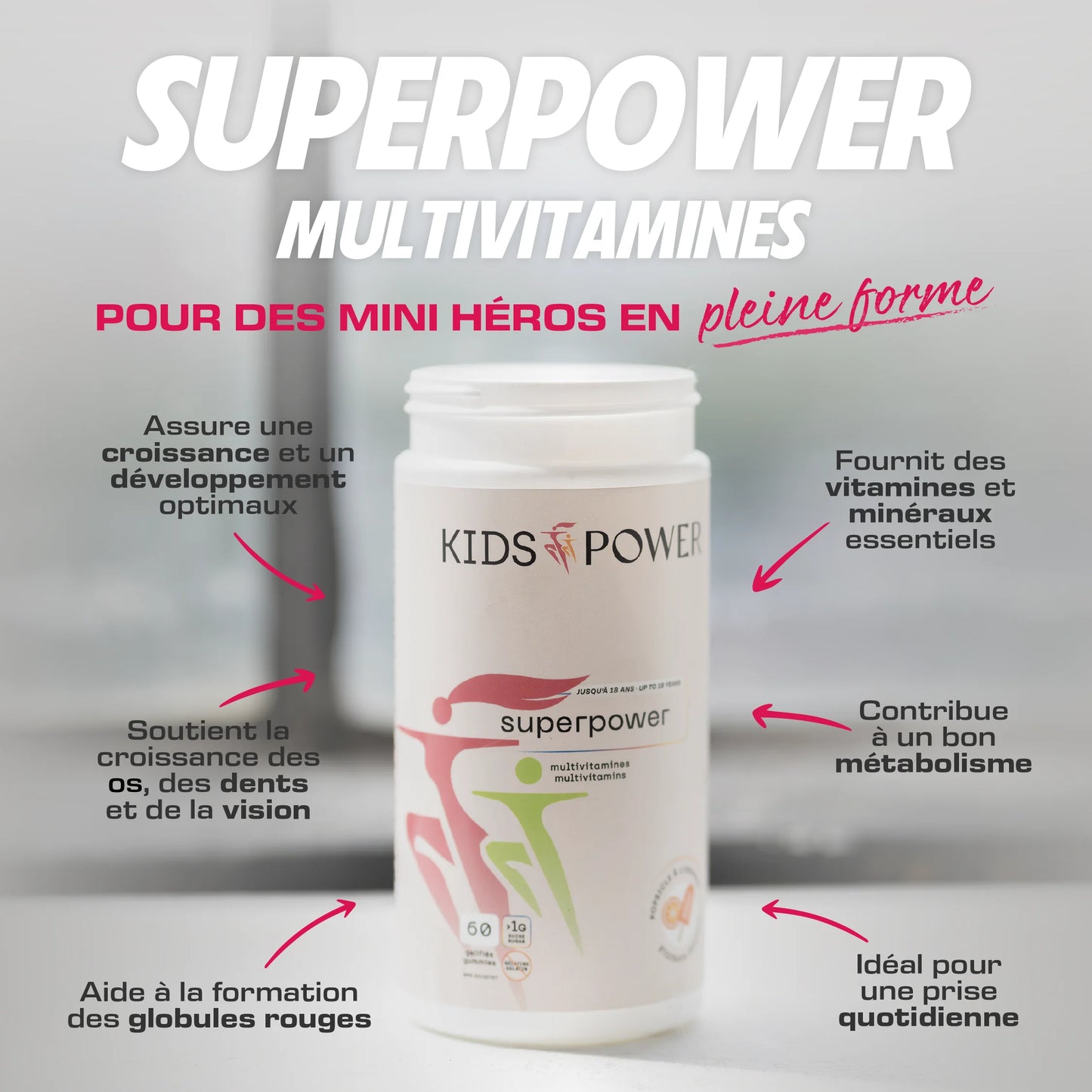 SUPERPOWER gummies multivitamines - enfants