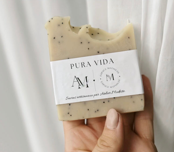 Savon eucalyptus tangerine PURA VIDA atelier modeste X Espace Mathilde