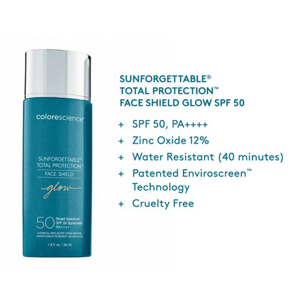 Sunforgettable bouclier pour le visage FPS 50 - Glow