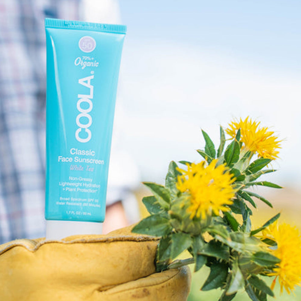 Crème solaire pour le visage FPS 50 - thé blanc