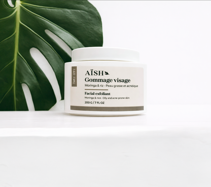 Gommage visage - poudre de riz & moringa